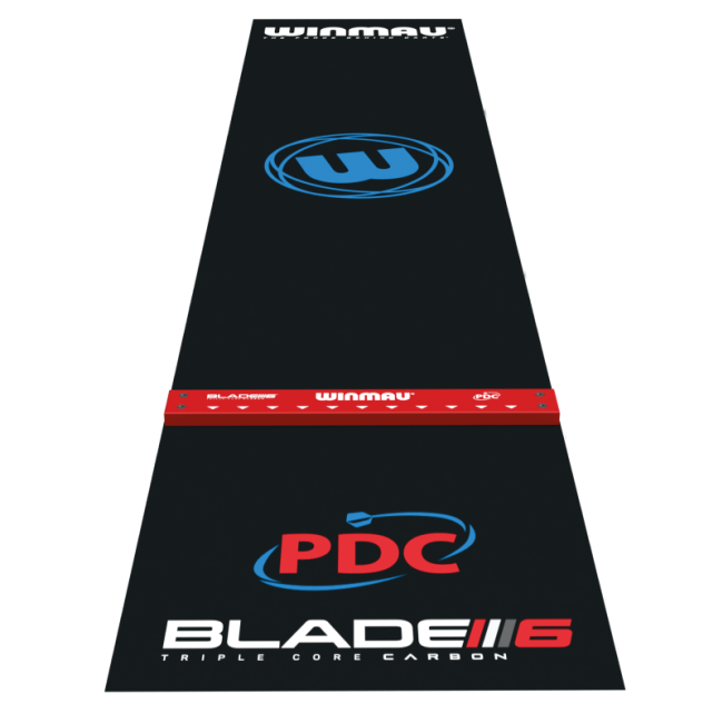 Pro Zone Precision PVC Dartmatte schwarz mit integriertem Oche